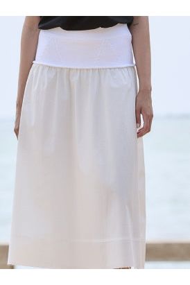Mixed poplin and knit skirt Sita Murt