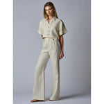 Dark Gray Hevron Ellison Top Ivory
