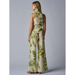Dark Gray Hevron Sloan Vest Green Floral