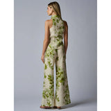 Dark Gray Hevron Sloan Vest Green Floral
