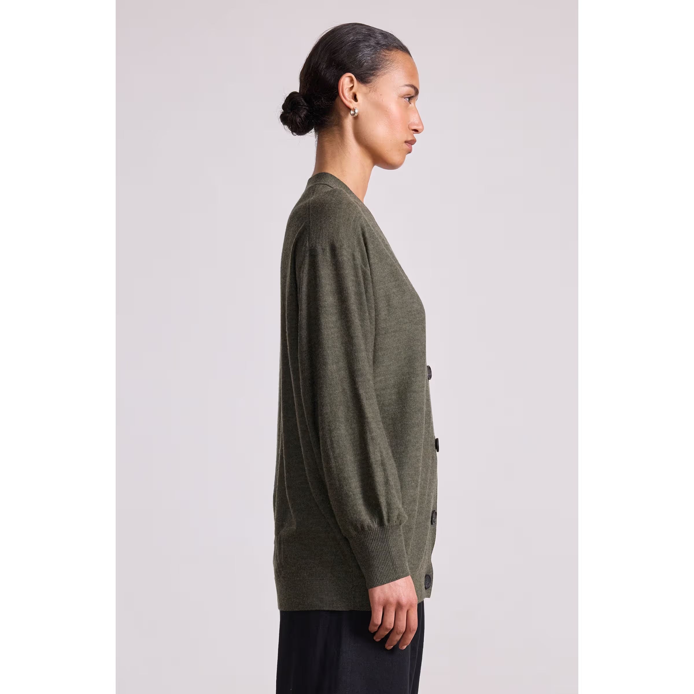 Light Gray Drippy Tissue Cardigan