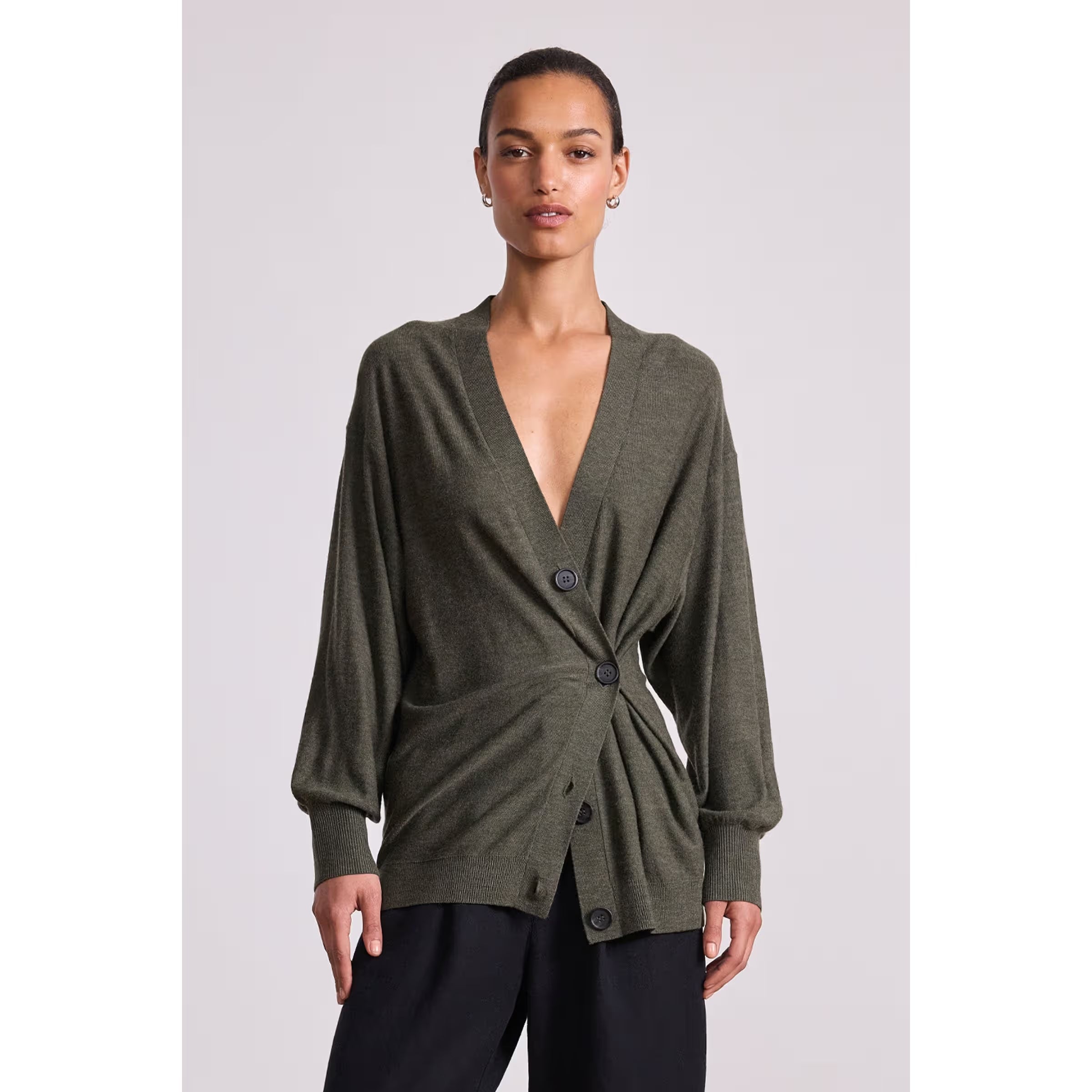 Light Gray Drippy Tissue Cardigan