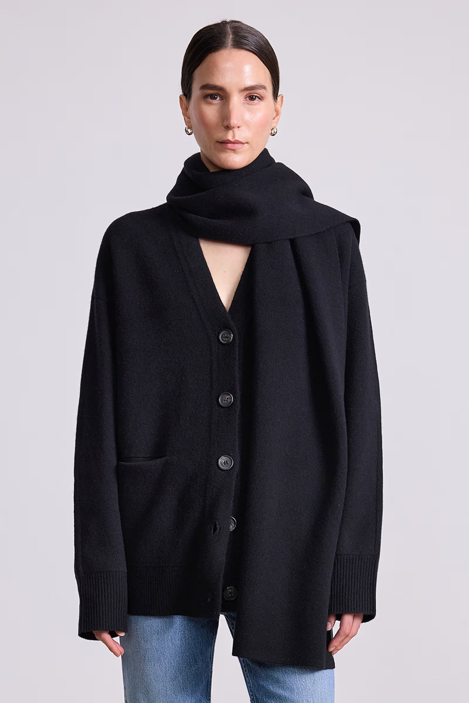 MEDINA CARDIGAN WITH SCARF Apiece Apart