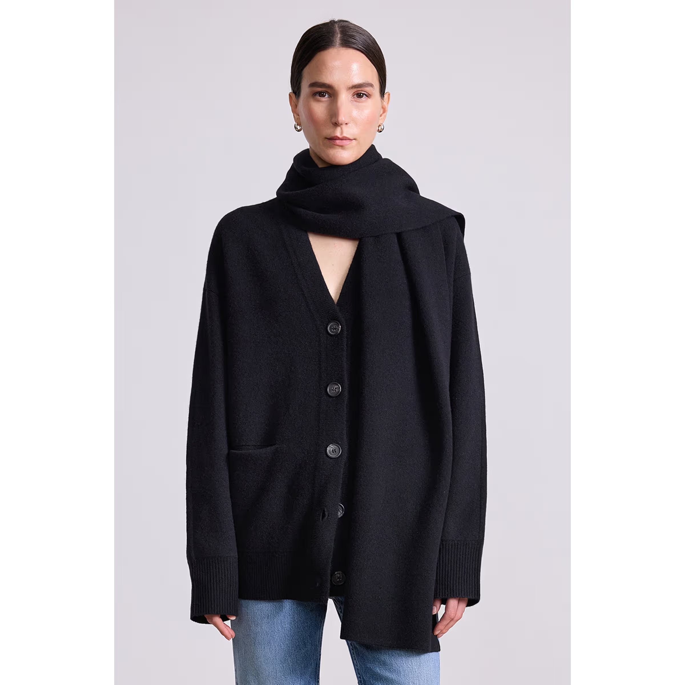 MEDINA CARDIGAN WITH SCARF Apiece Apart