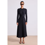 Black Long Sleeve Volta Dress