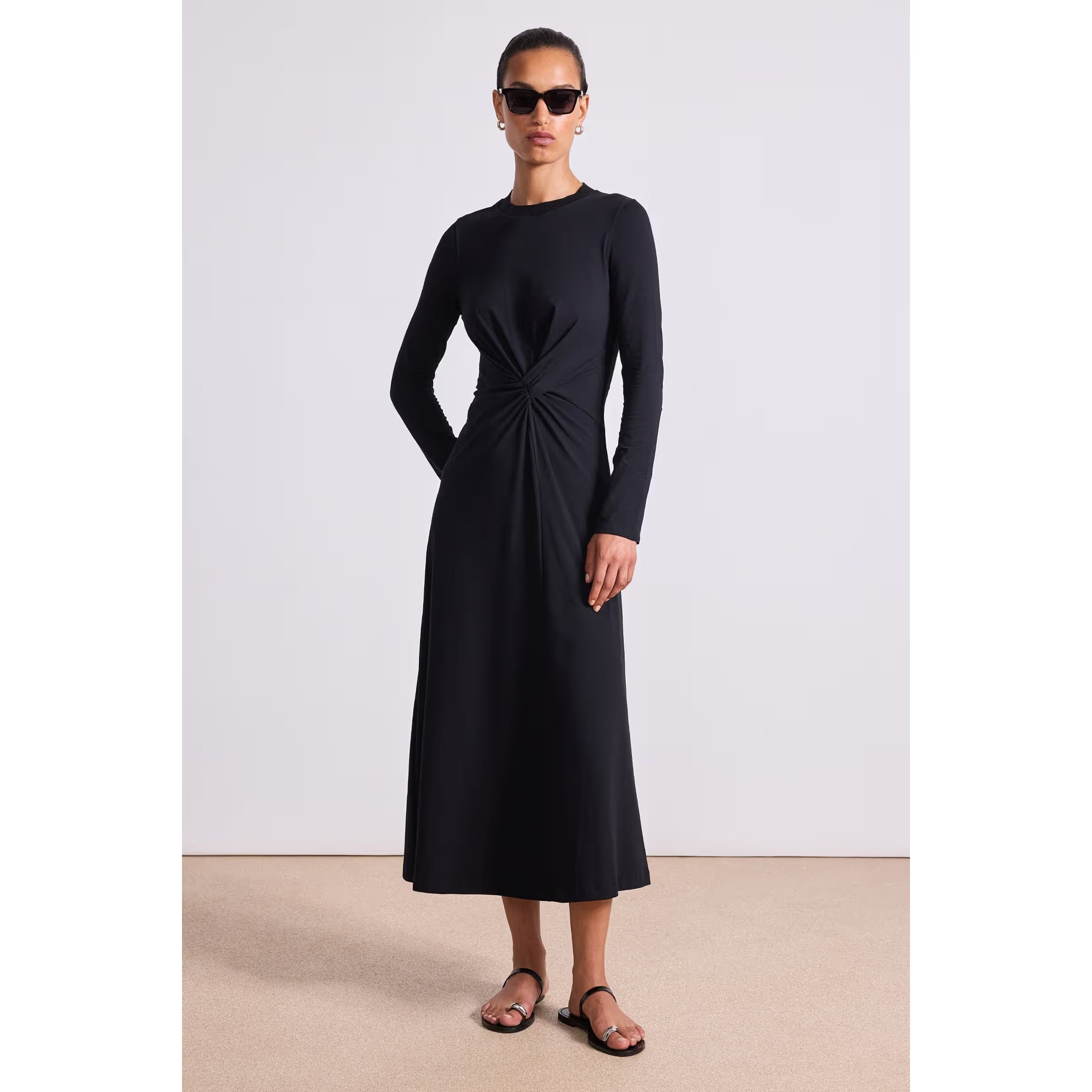 Light Gray Long Sleeve Volta Dress