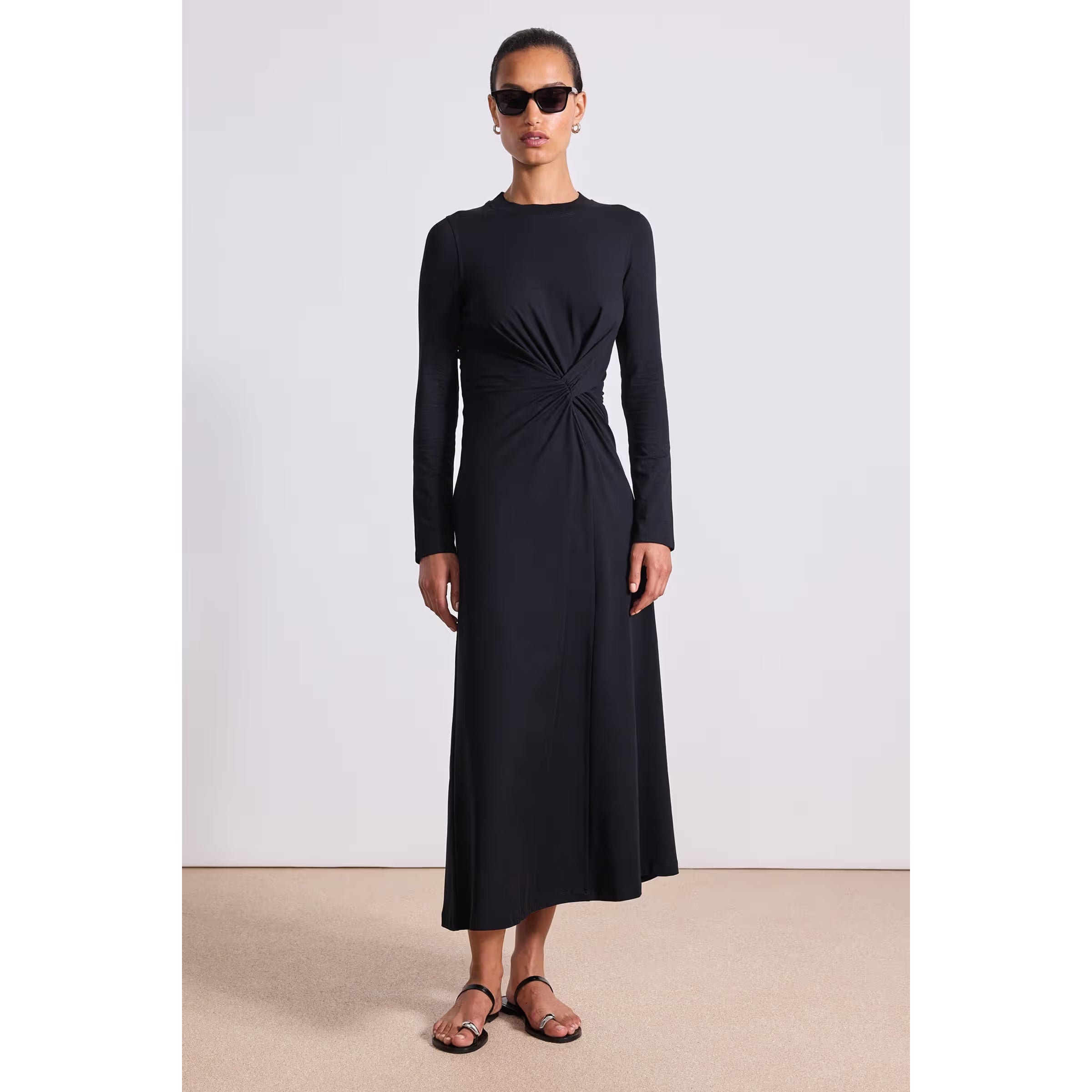Black Long Sleeve Volta Dress