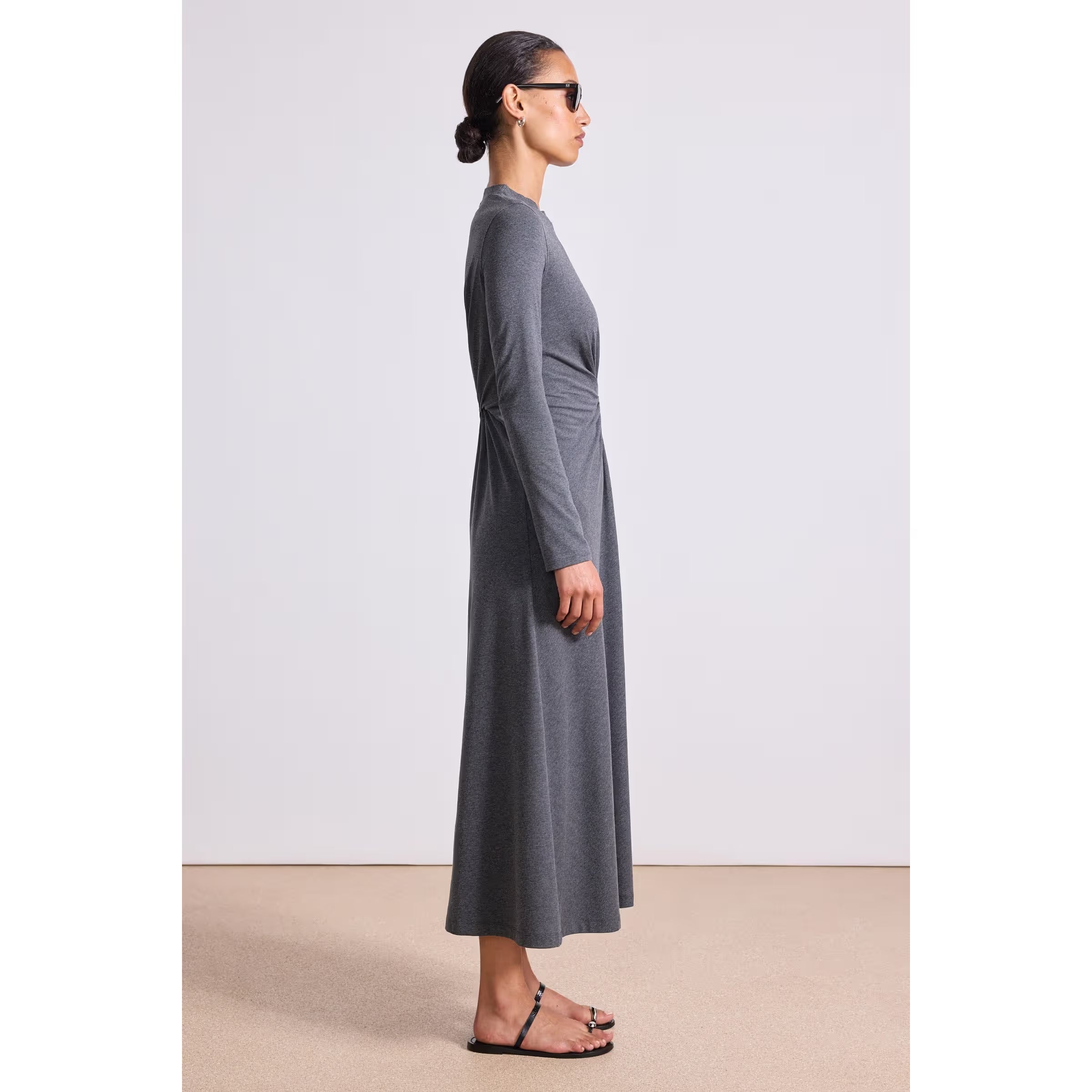 Light Gray Long Sleeve Volta Dress