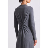 Dim Gray Long Sleeve Volta Dress