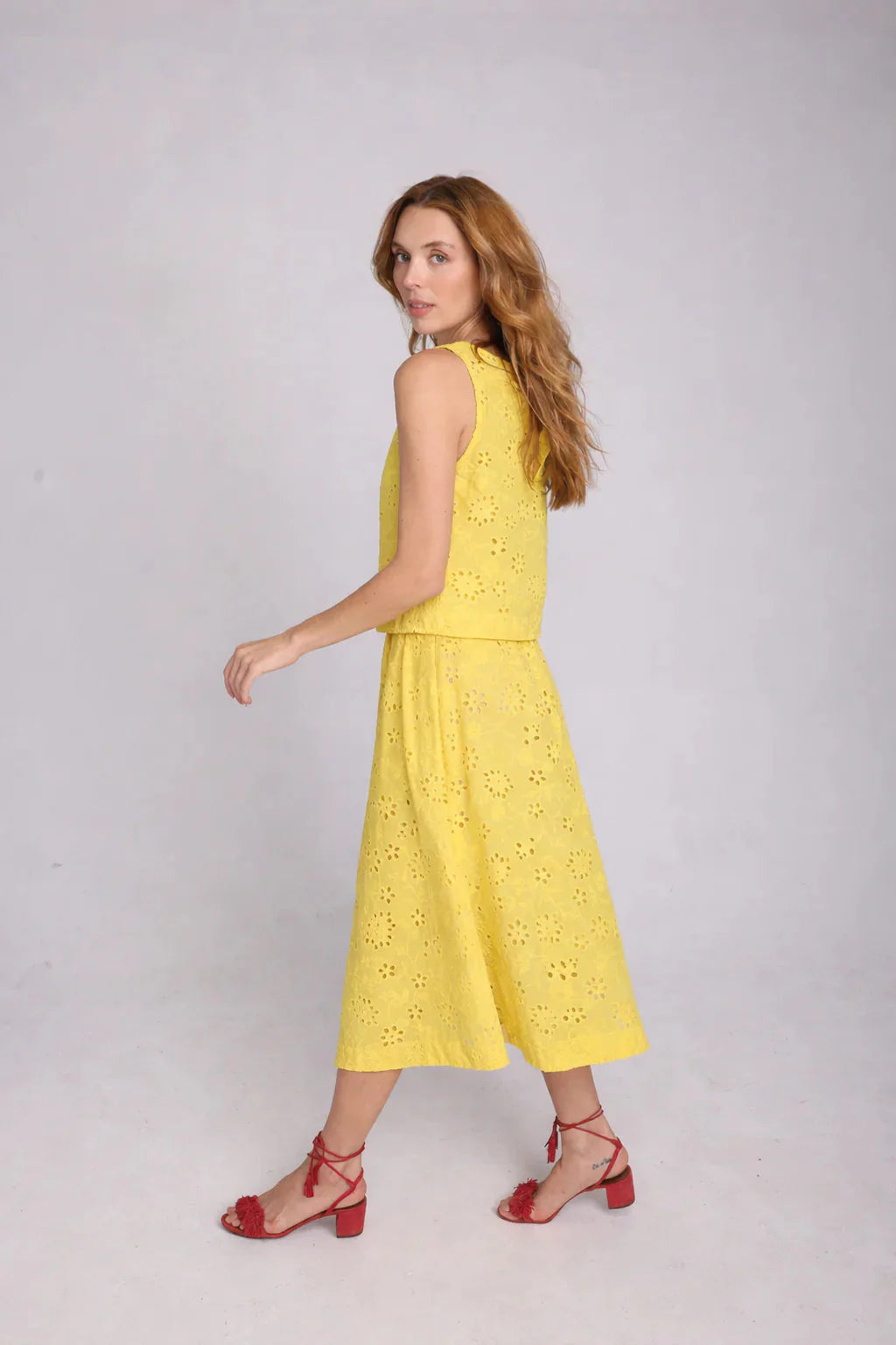 The Fenice skirt in yellow Leledebaltzac