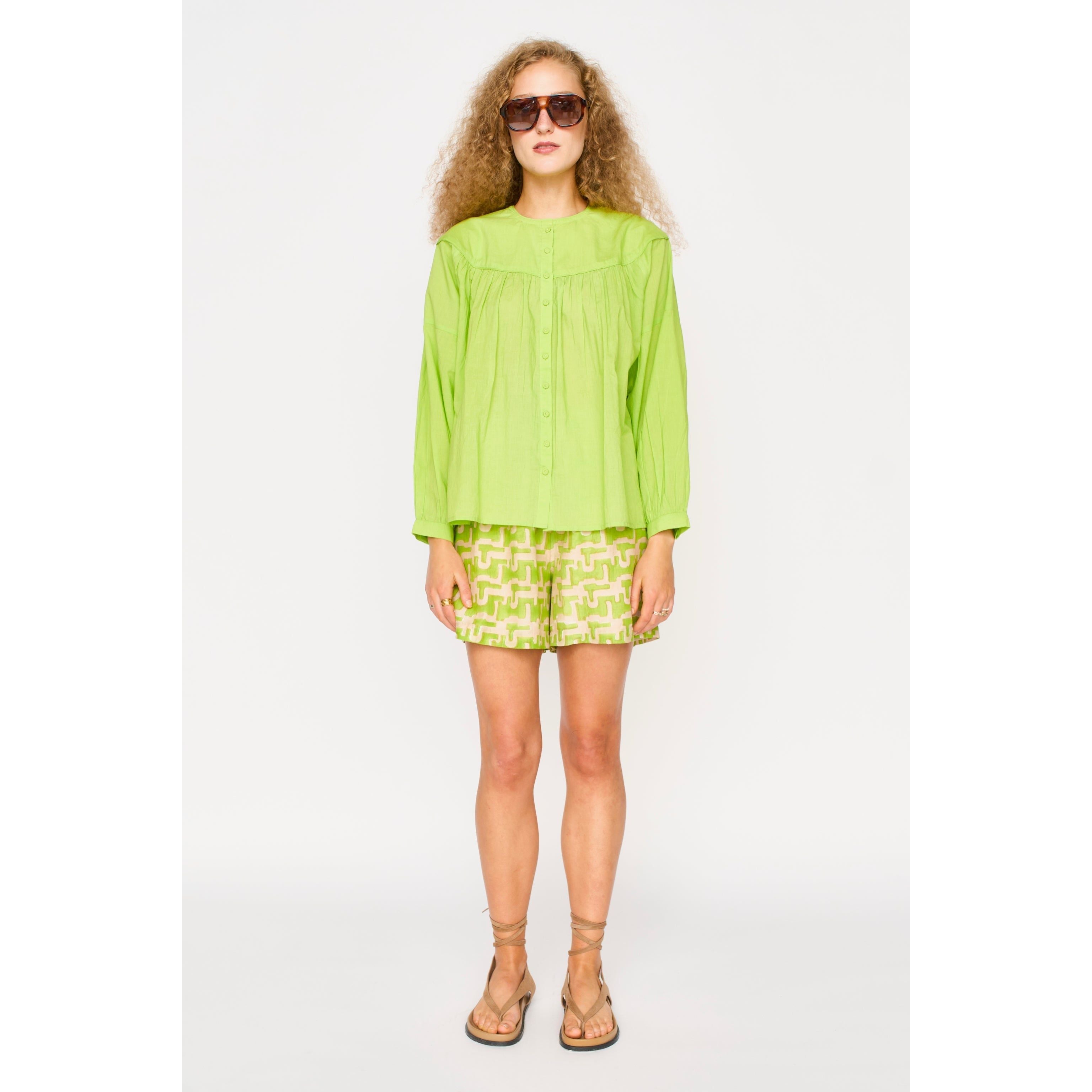 Oslo Blouse in Key Lime MIRTH
