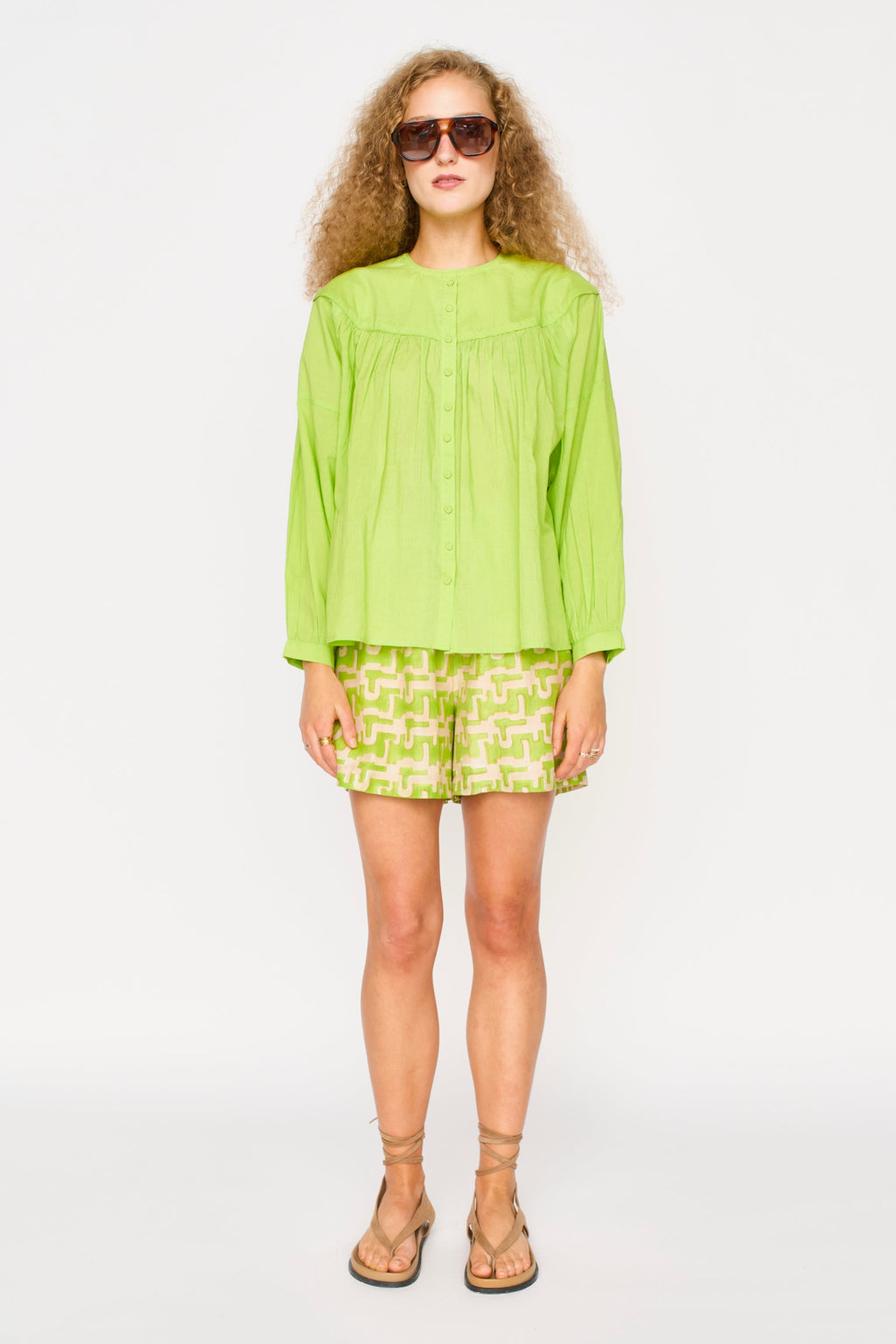 Oslo Blouse in Key Lime MIRTH