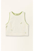 Santanyi Tank in Lime Jamdani MIRTH