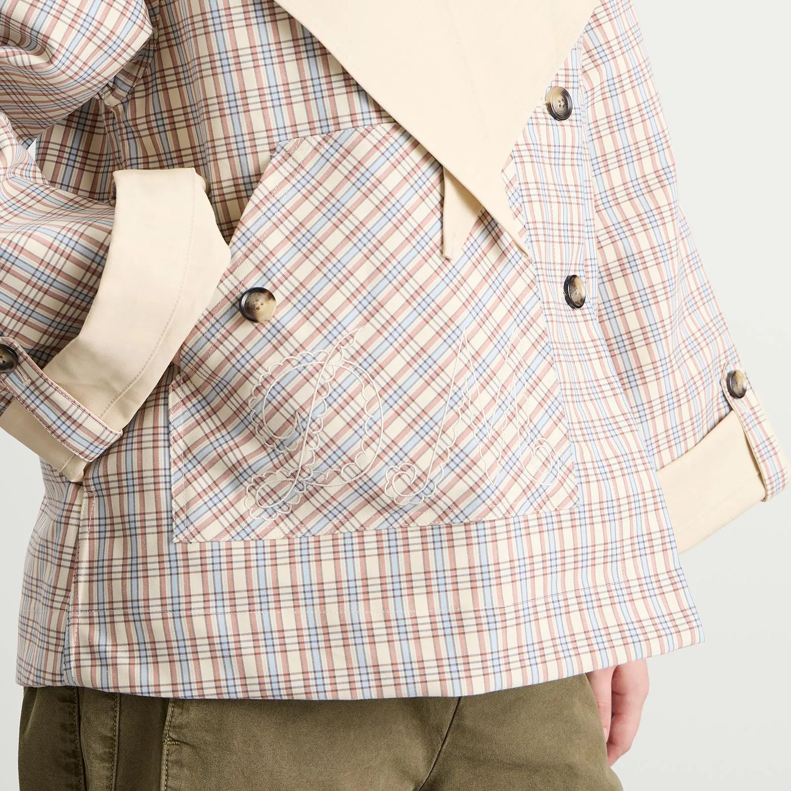 Jerry Reversible Crop Trench Damson Madder