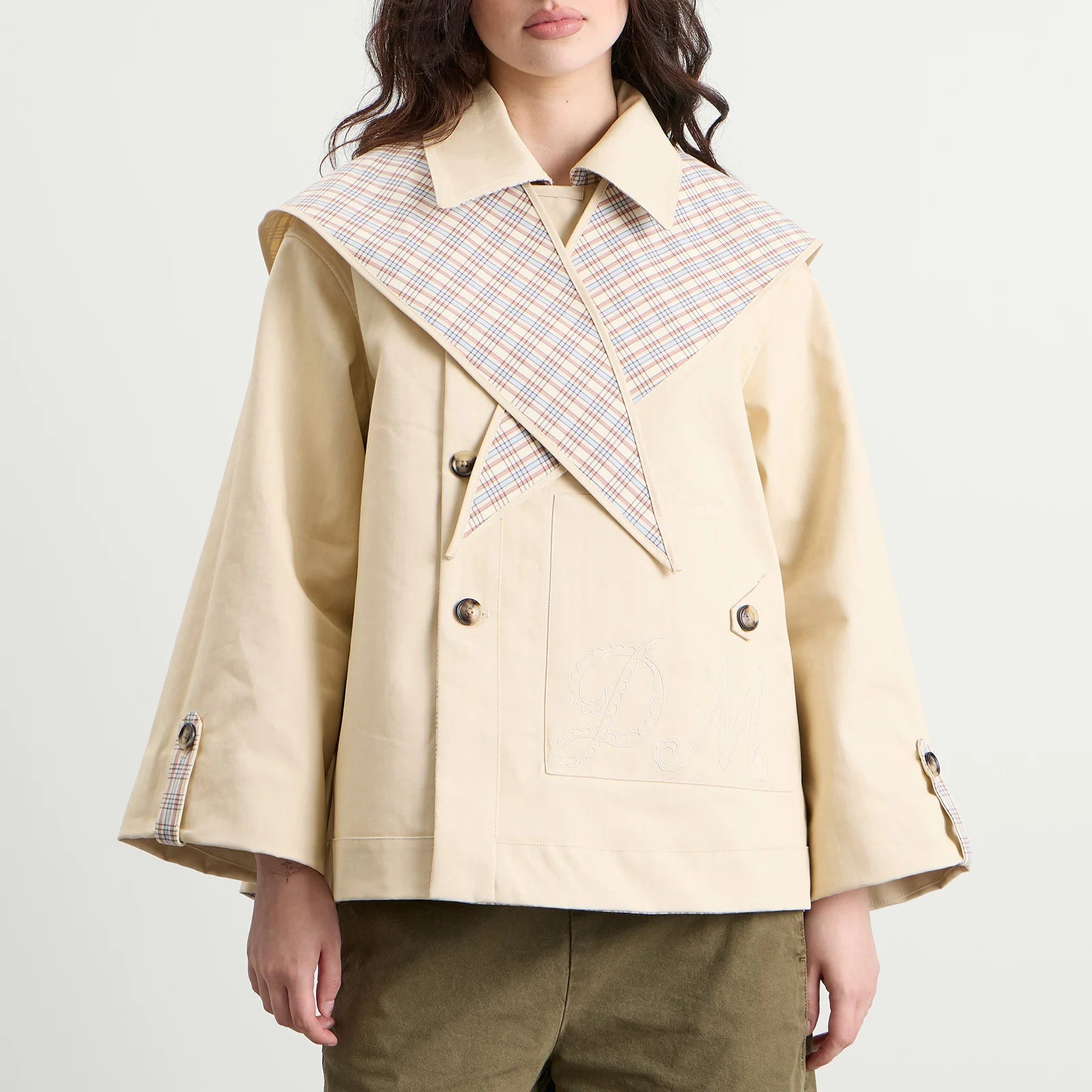 Jerry Reversible Crop Trench Damson Madder