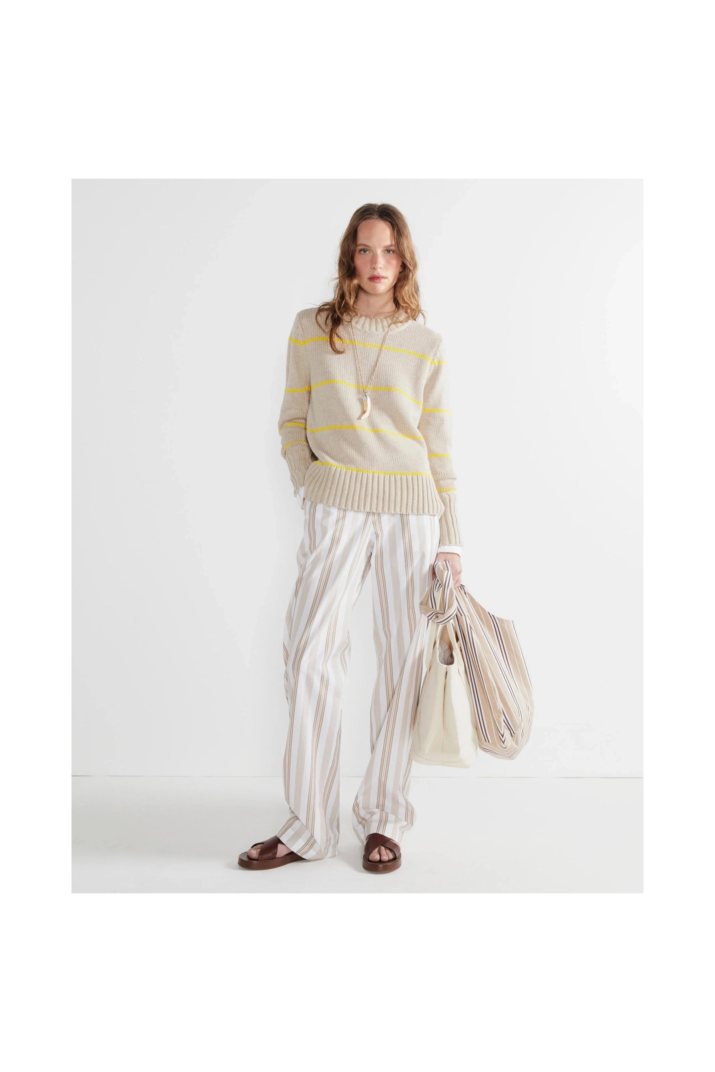 The Tatum - Khaki/Yellow Ministripe Kule