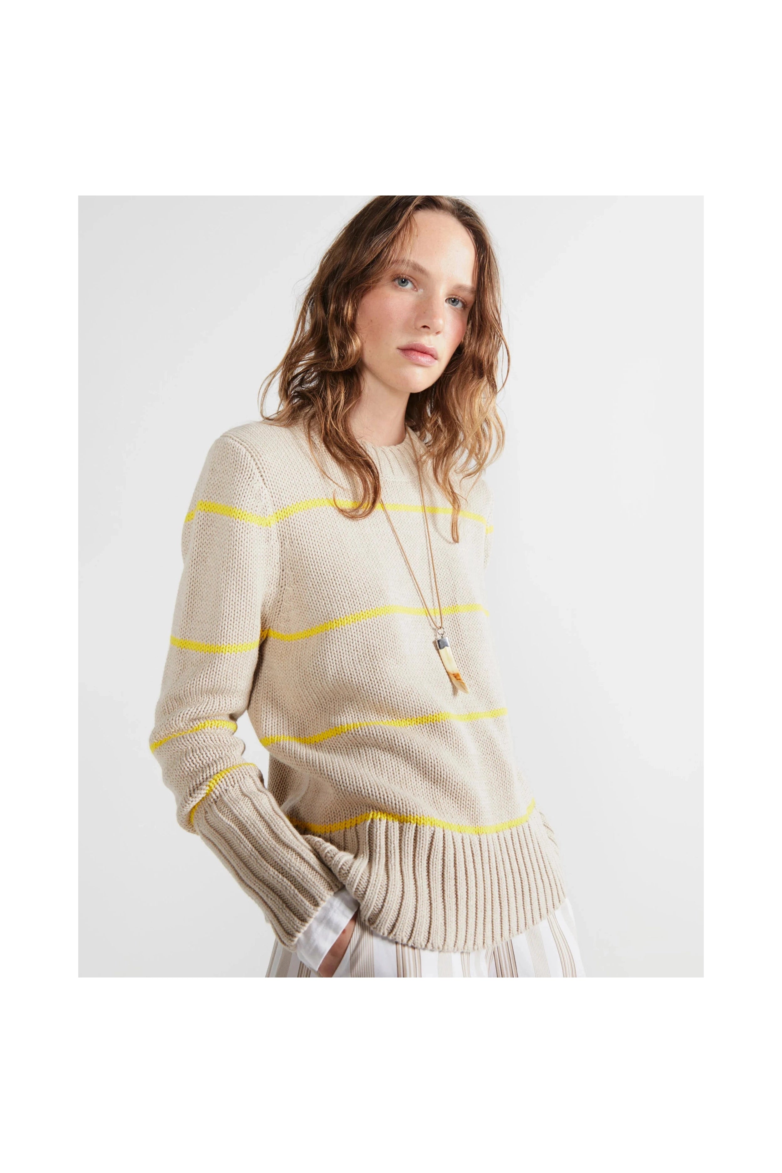 The Tatum - Khaki/Yellow Ministripe Kule