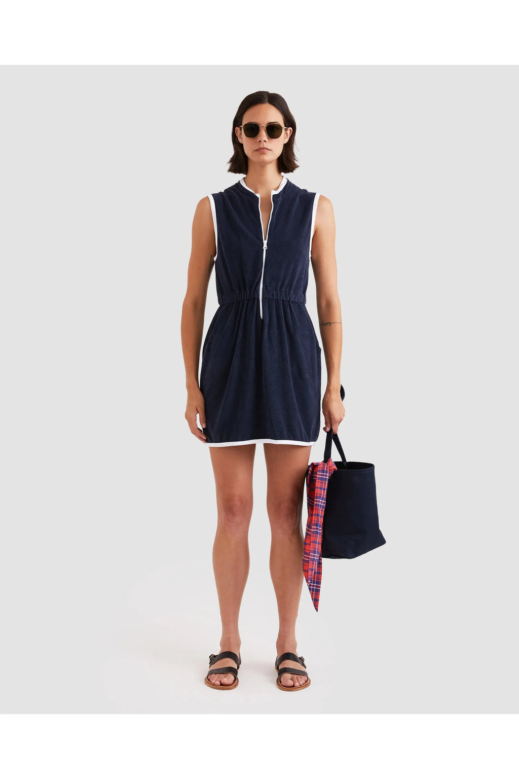 The Terry Dress - Navy Kule