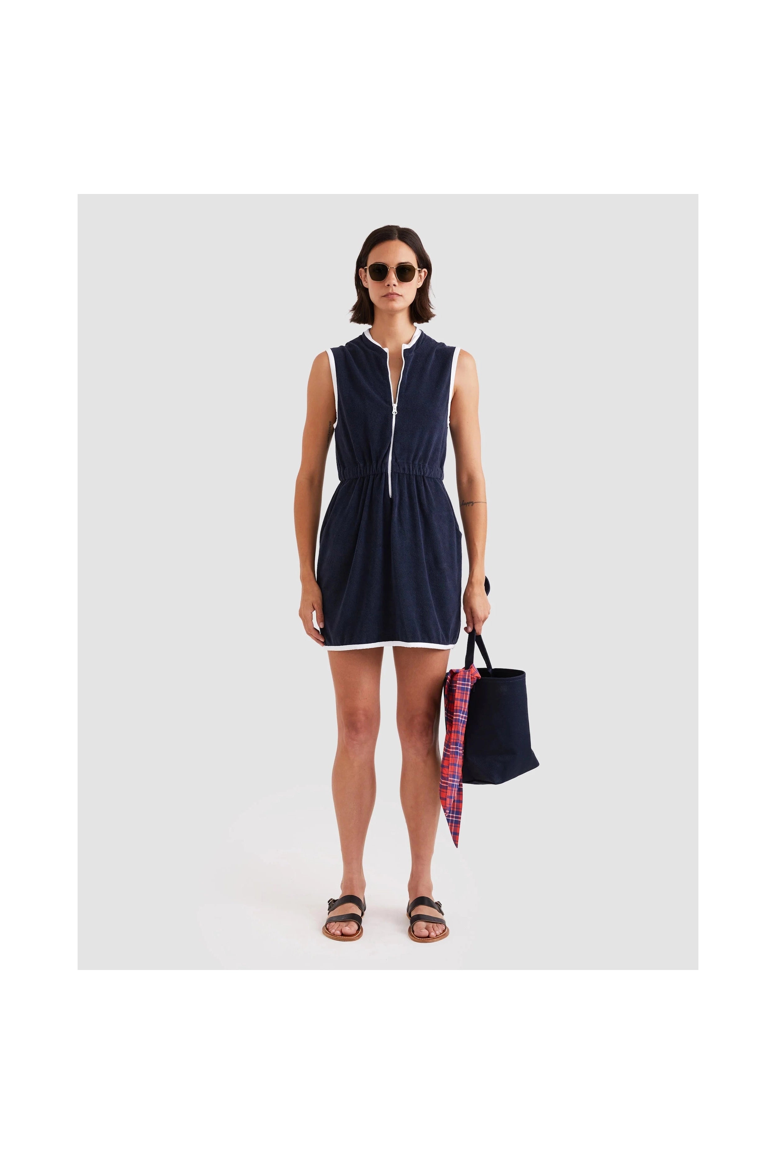 The Terry Dress - Navy Kule