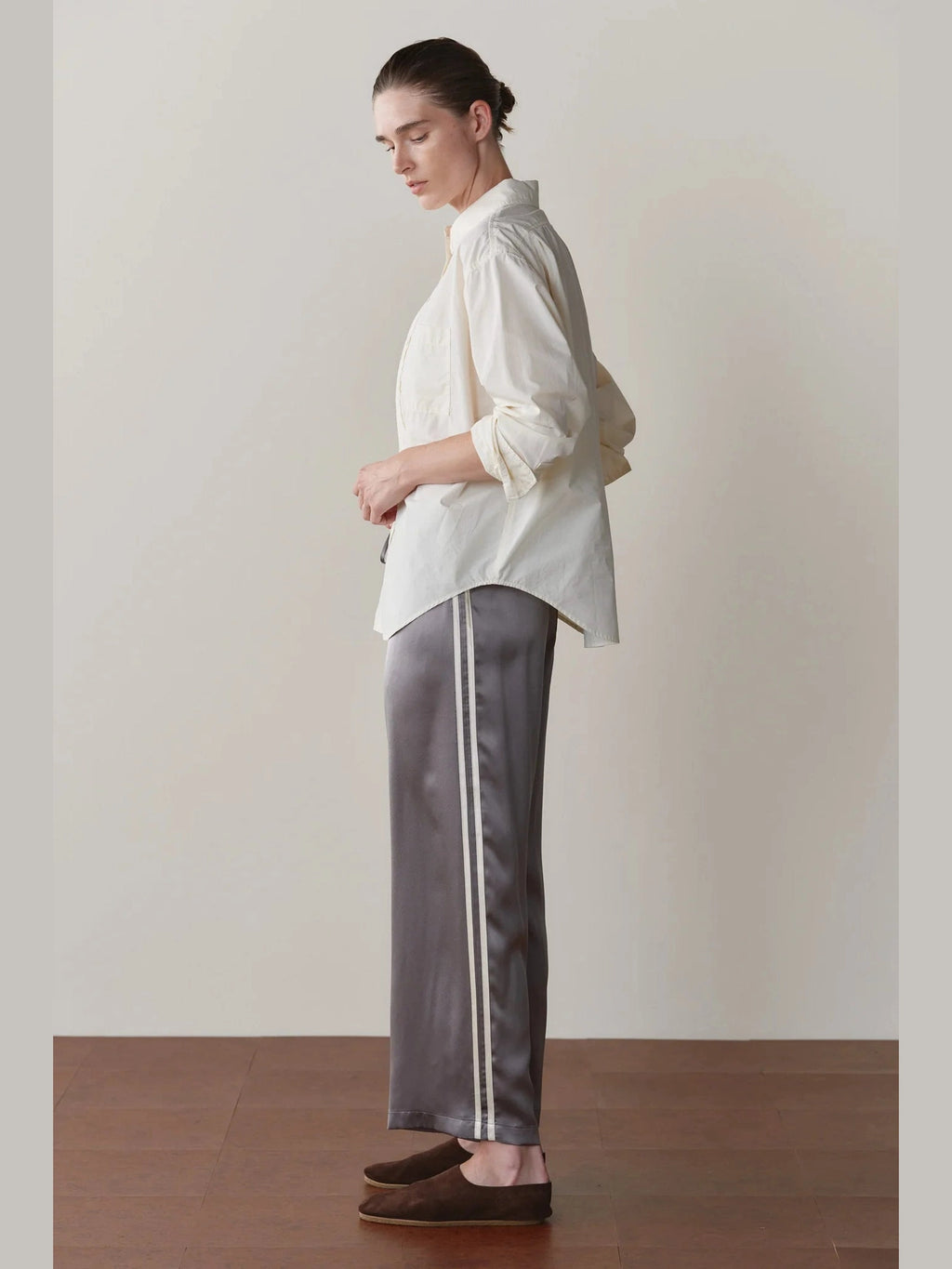 The Silk Stripe Crop Pant DONNI.