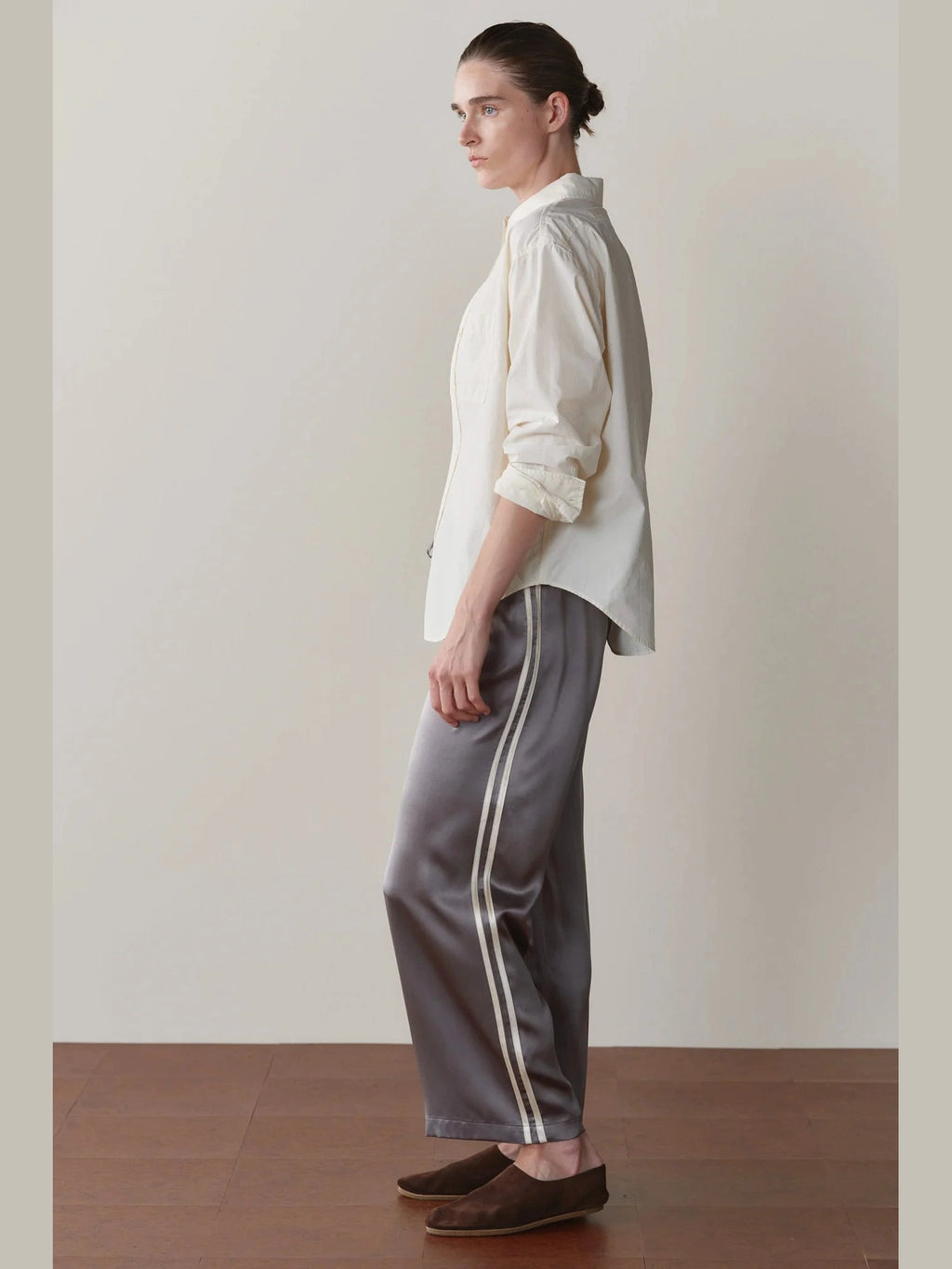 The Silk Stripe Crop Pant DONNI.