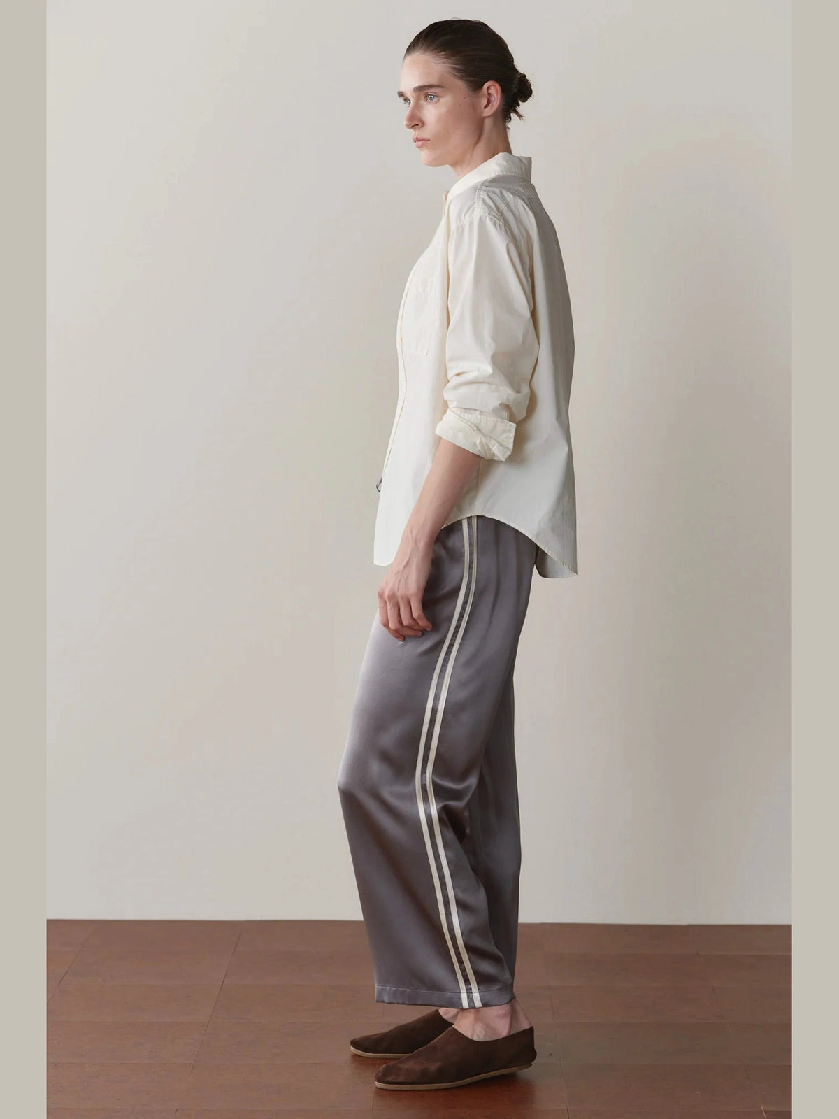 The Silk Stripe Crop Pant DONNI.
