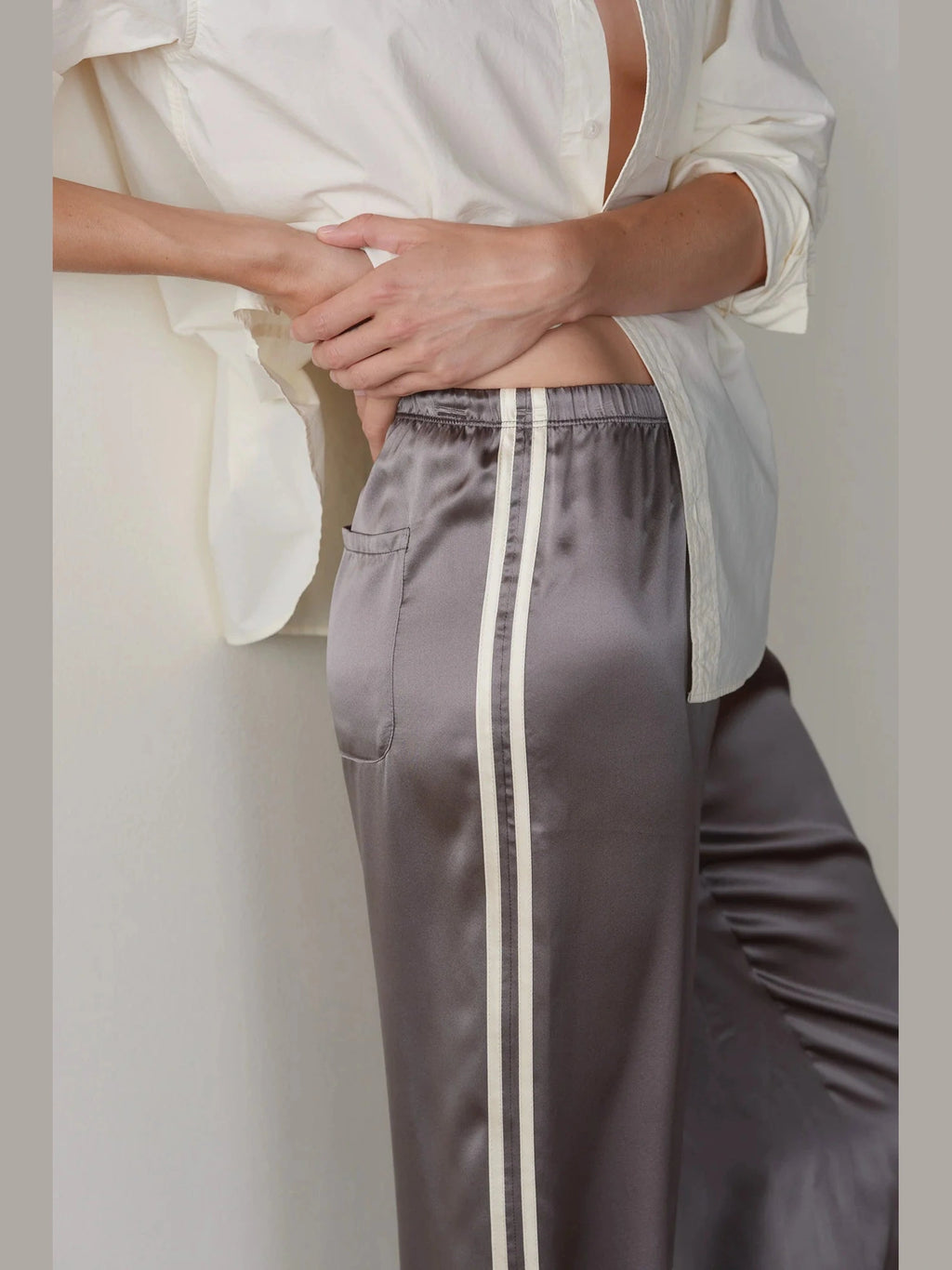 The Silk Stripe Crop Pant DONNI.