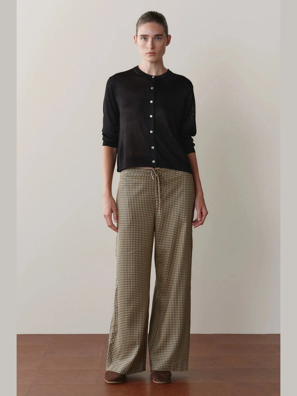 The Tencel Plaid Tie Pant DONNI.