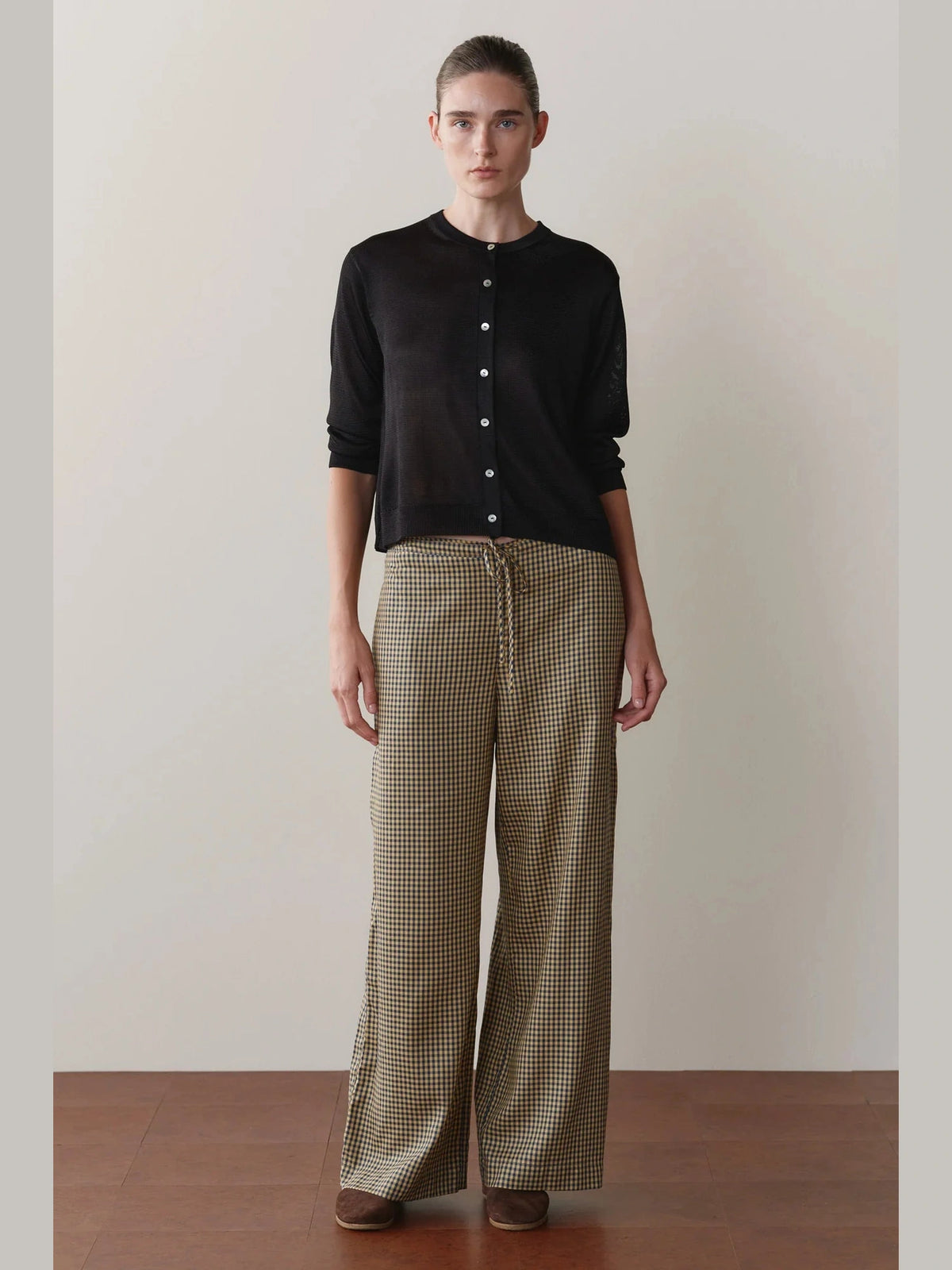 The Tencel Plaid Tie Pant DONNI.