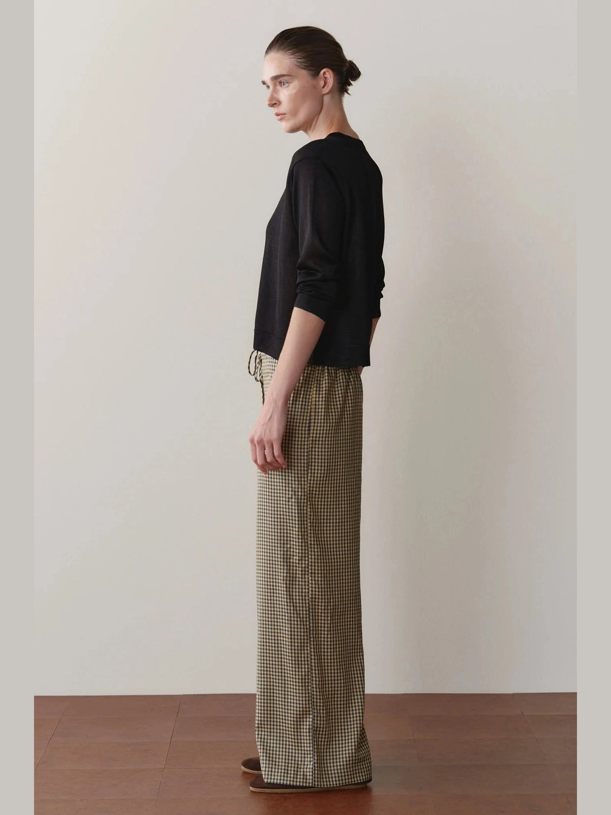 The Tencel Plaid Tie Pant DONNI.