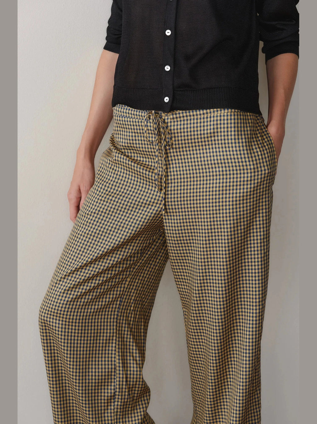 The Tencel Plaid Tie Pant DONNI.