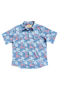 Tahitian Pareu SS Red White Blue Western Aloha