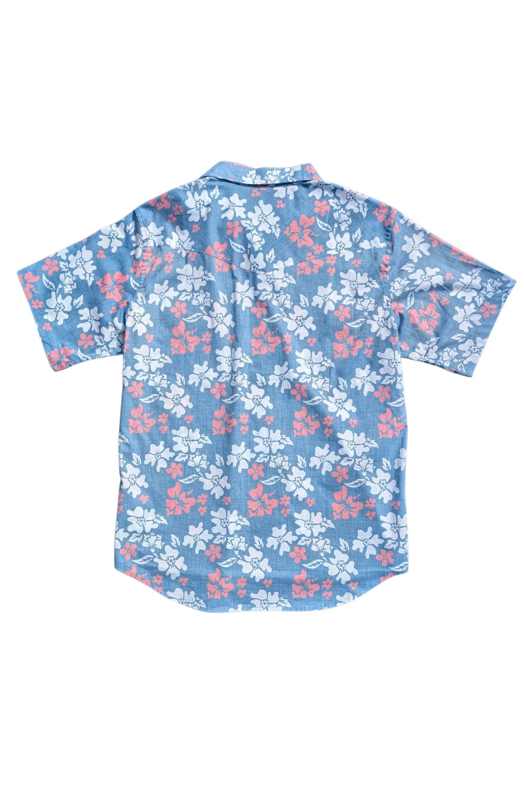 Tahitian Pareu SS Red White Blue Western Aloha
