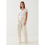 Patrick Assaraf Lightweight Pima Cotton V-Neck White