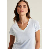 Patrick Assaraf Pima Classic Rev Spray VNeck Powder Blue