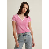 Patrick Assaraf Pima Classic Rev Spray VNeck Fuschia