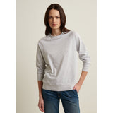Patrick Assaraf Pima Cotton Stretched Oversized Sweatshirt Ghost