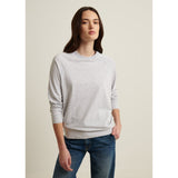 Patrick Assaraf Pima Cotton Stretched Oversized Sweatshirt Ghost