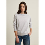 Patrick Assaraf Pima Cotton Stretched Oversized Sweatshirt Ghost