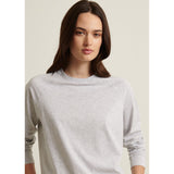 Patrick Assaraf Pima Cotton Stretched Oversized Sweatshirt Ghost