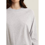 Patrick Assaraf Pima Cotton Stretched Oversized Sweatshirt Ghost