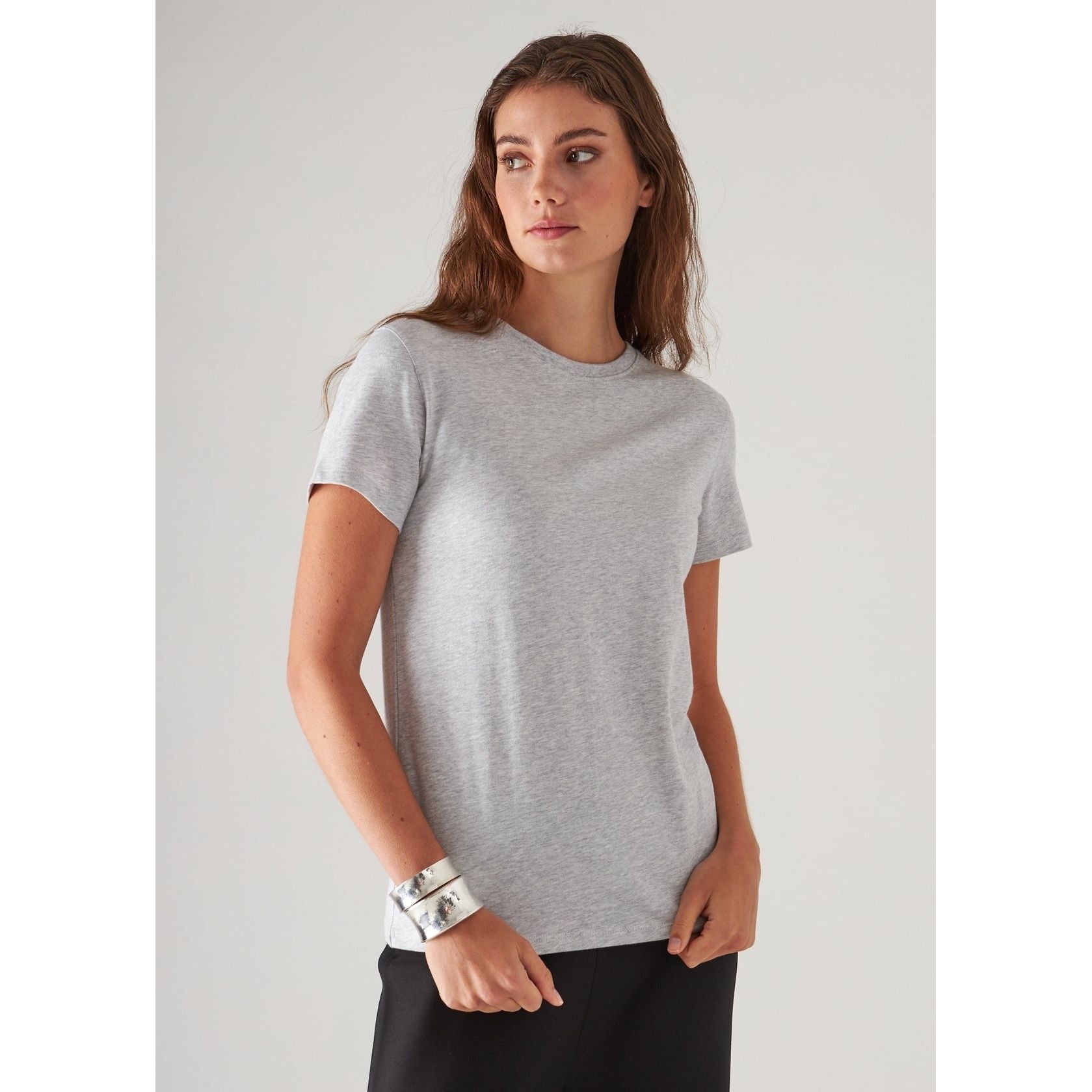 Patrick Assaraf SS Iconic Fitted Crew Ghost