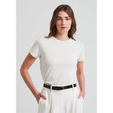 Patrick Assaraf SS Iconic Fitted Crew Chalk