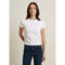 Light Gray Pima Stretch Short Sleeve Baby Tee White