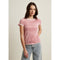 Light Gray Reverse Spray Crew Rio Red