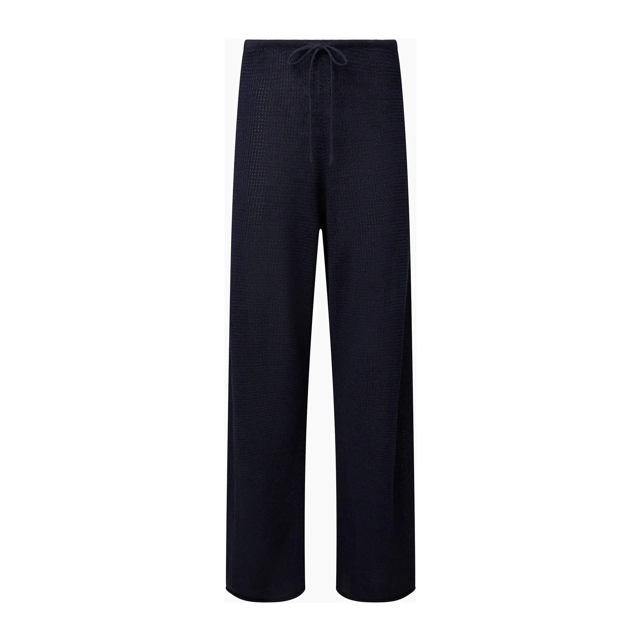 Onia Linen Knit Drawstring Pant Deep Navy - Primm's