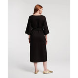 Light Gray Whitney Wrap Dress Black