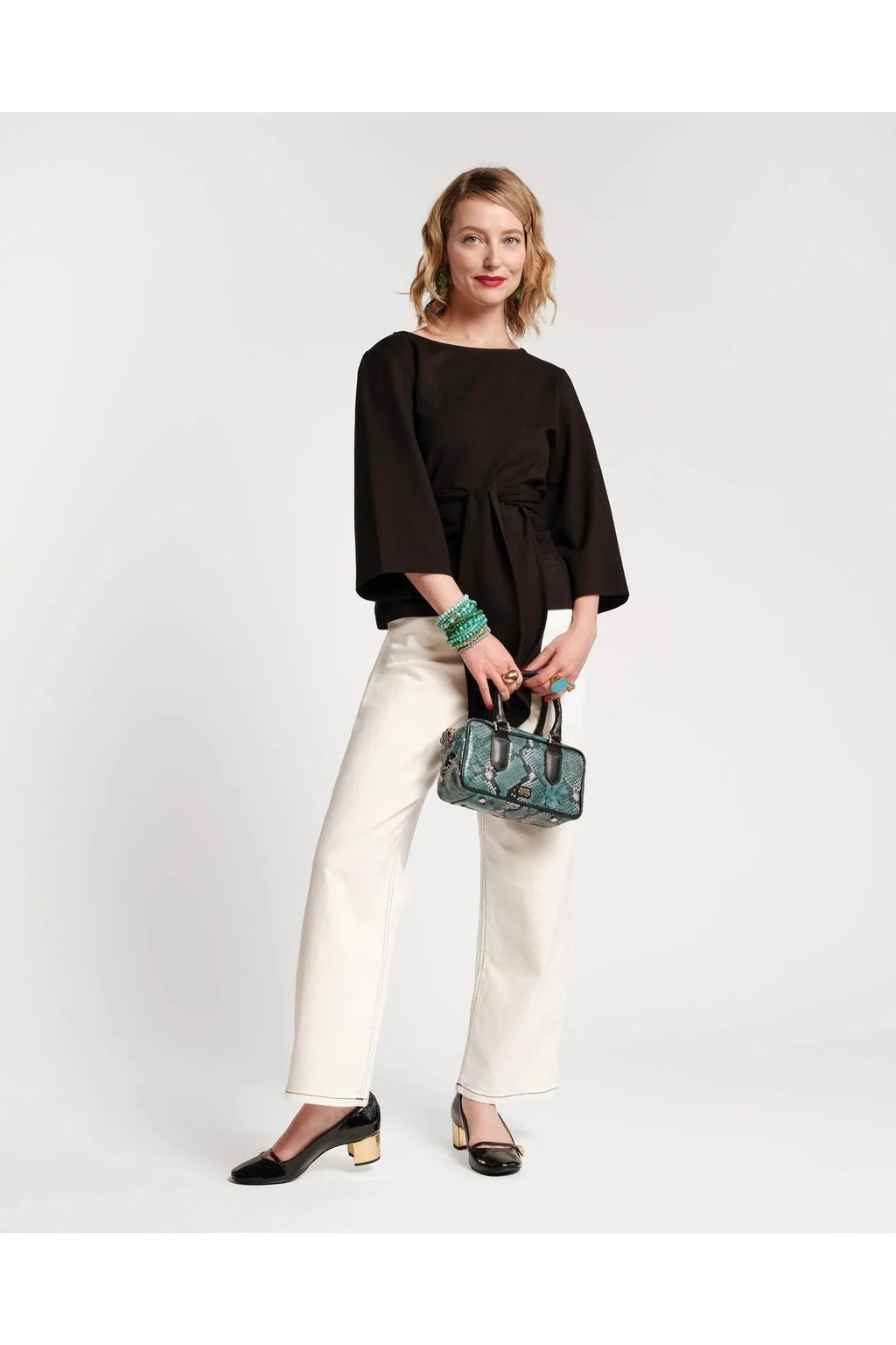 Whitney Wrap Top Black Frances Valentine