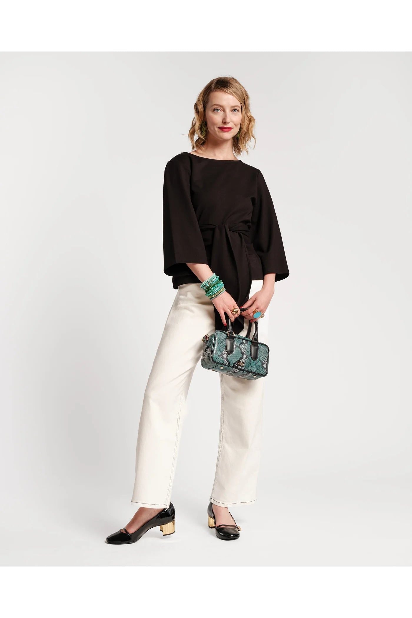 Whitney Wrap Top Black Frances Valentine