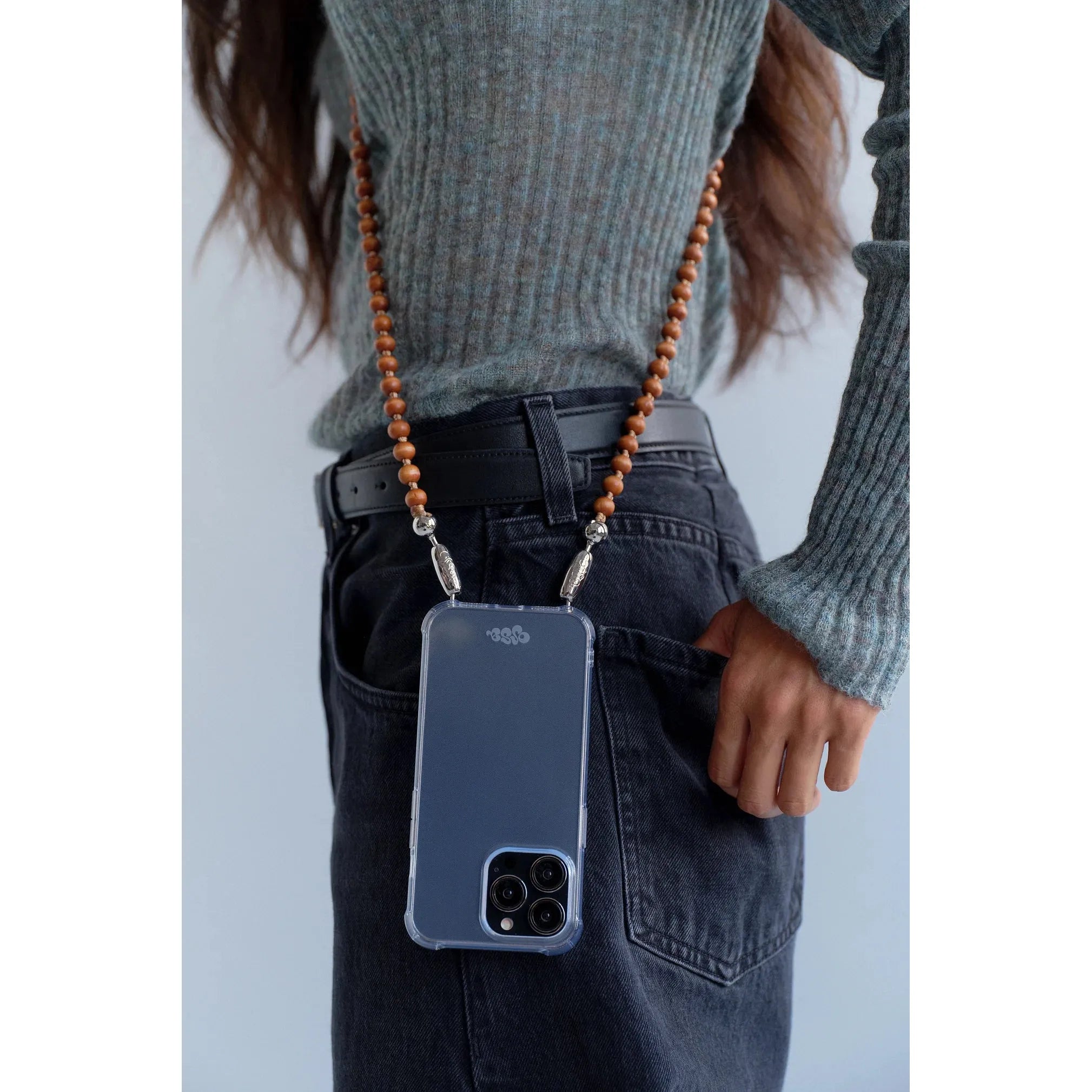 Dark Slate Gray Wood Crossbody